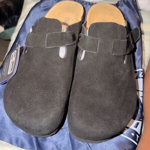 Birkenstock Black Suede Loafers